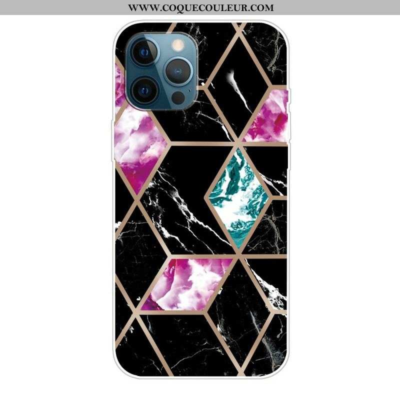 Coque iPhone 13 Pro Marbre Géométrique Décliné