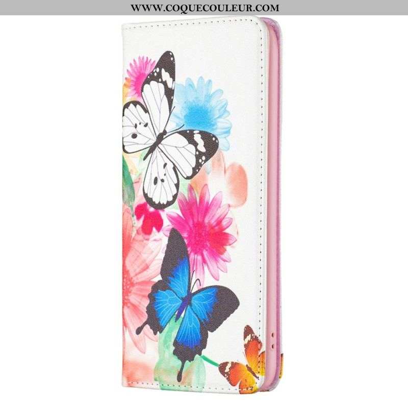 Flip Cover iPhone 14 Pro Max Papillons