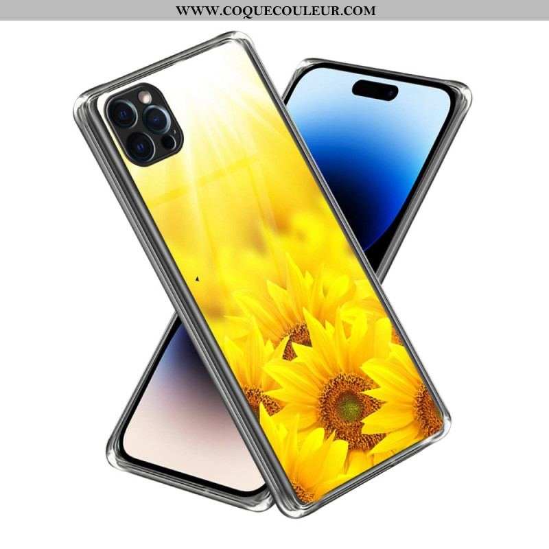 Coque iPhone 14 Pro Max Tournesols Intenses