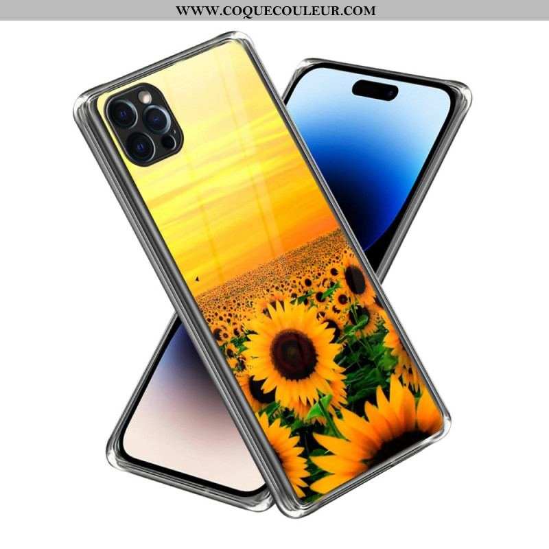 Coque iPhone 14 Pro Max Tournesols Intenses