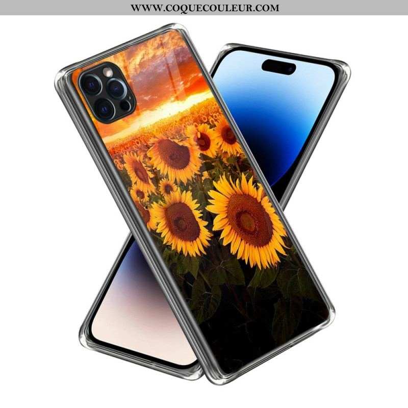 Coque iPhone 14 Pro Max Tournesols