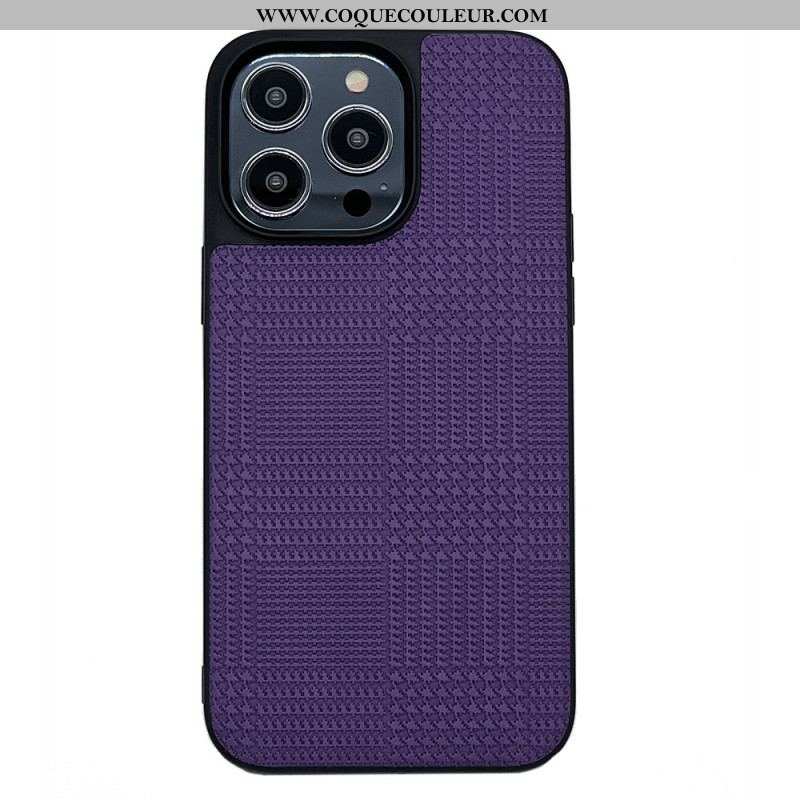 Coque iPhone 14 Pro Max Simili Cuir Croisé