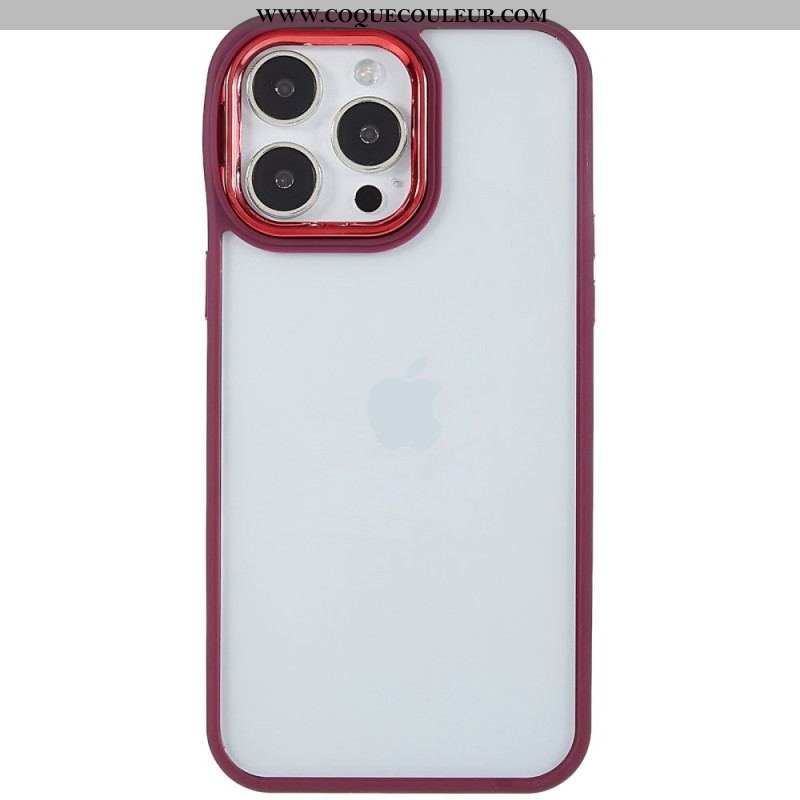 Coque iPhone 14 Pro Max Transparente Rebords Colorés