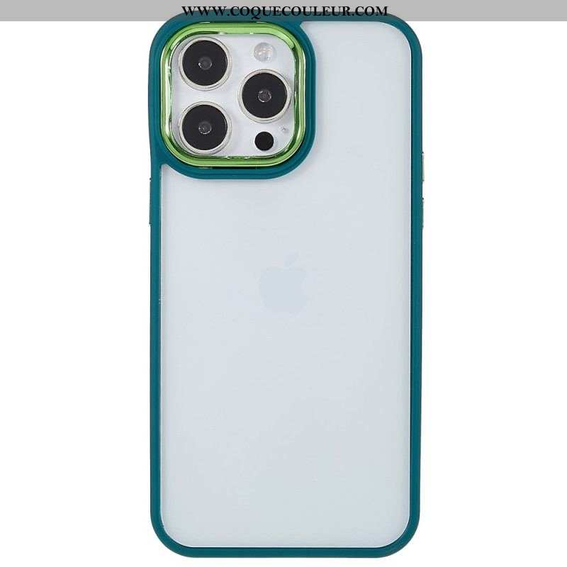 Coque iPhone 14 Pro Max Transparente Rebords Colorés