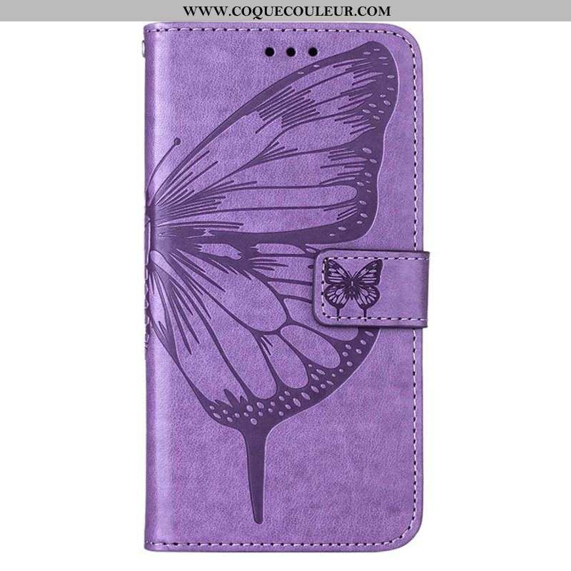 Housse iPhone 14 Pro Max Papillon Baroque à Lanière