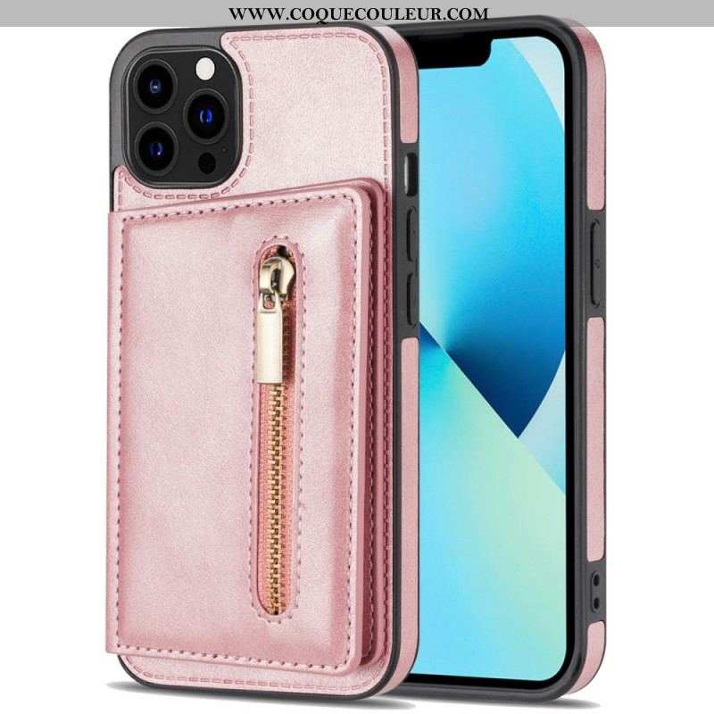 Coque iPhone 14 Pro Portefeuille Support Mains Libres