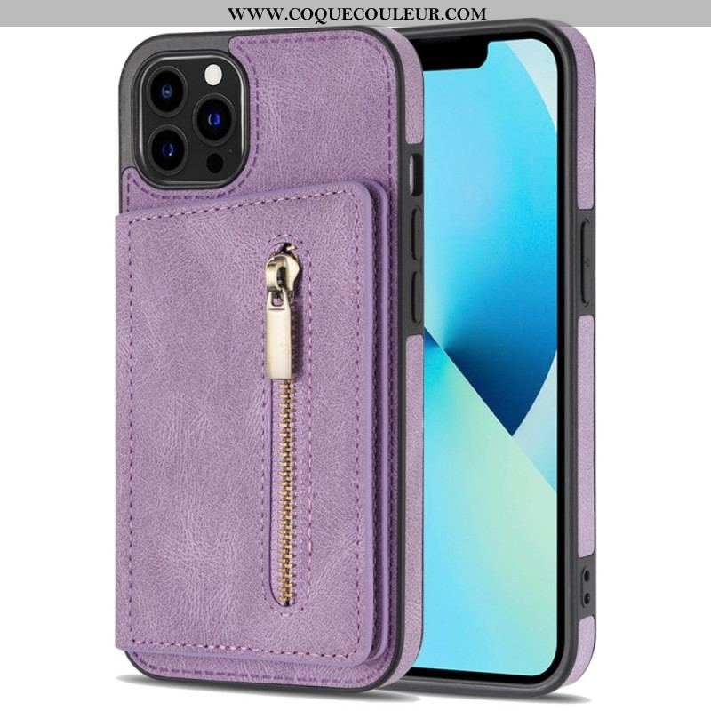 Coque iPhone 14 Pro Portefeuille Support Mains Libres