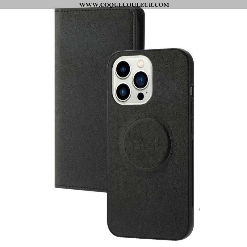 Housse iPhone 14 Pro Coque Détachable Fermoir Argenté