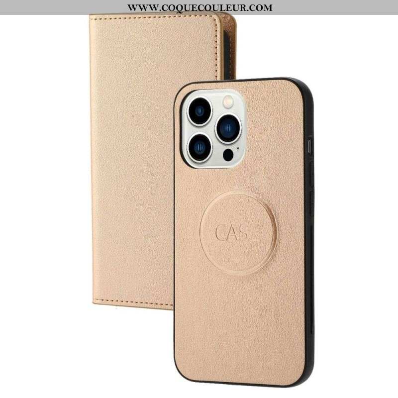 Housse iPhone 14 Pro Coque Détachable Fermoir Argenté