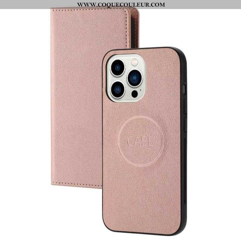 Housse iPhone 14 Pro Coque Détachable Fermoir Argenté