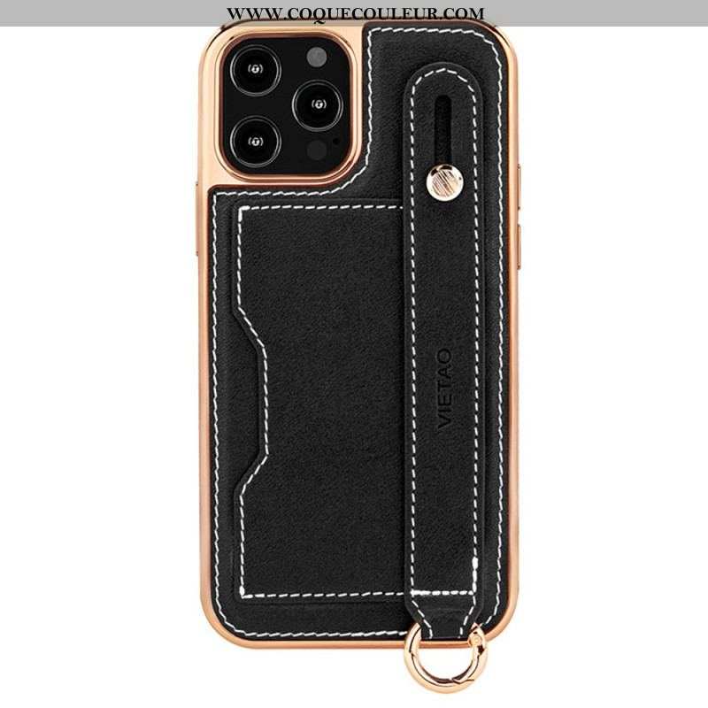 Coque iPhone 14 Pro Porte-Carte avec Sangle Support VIETAO