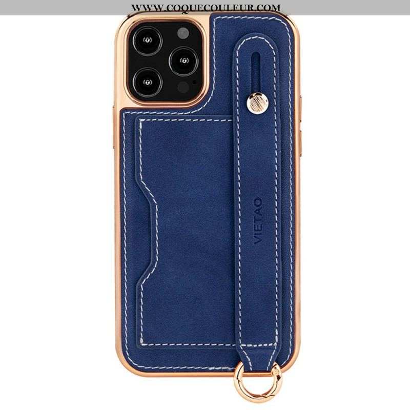 Coque iPhone 14 Pro Porte-Carte avec Sangle Support VIETAO