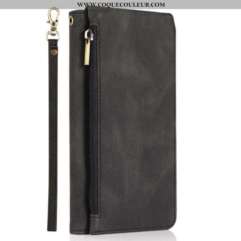 Housse iPhone 14 Pro avec Pochette Fermeture Éclair