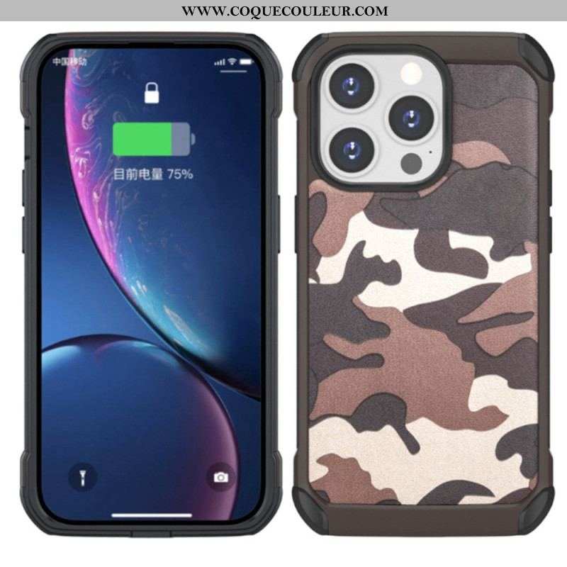 Coque iPhone 14 Pro Renforcée Camouflage