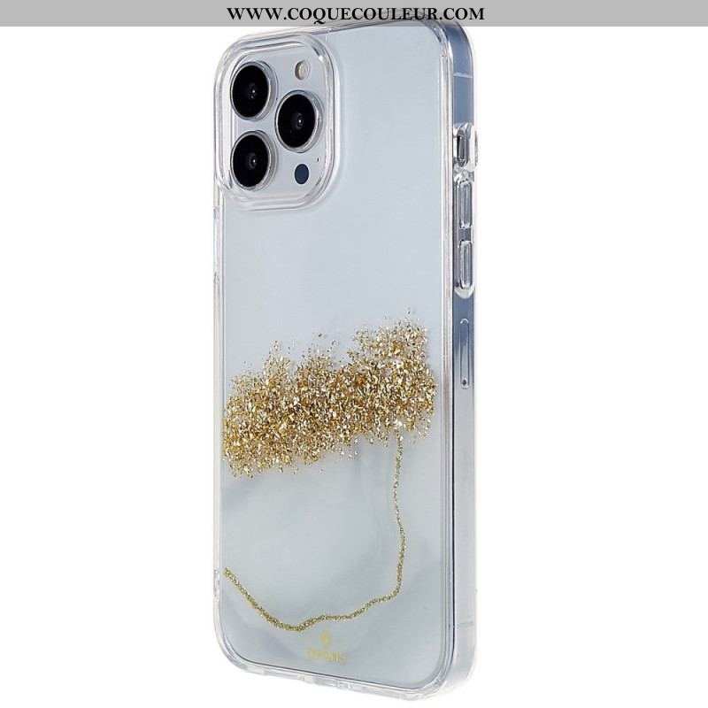 Coque iPhone 14 Pro Paillettes Art