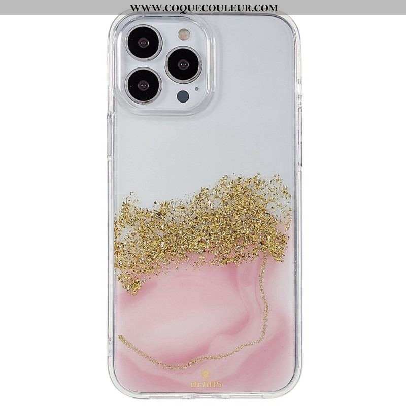 Coque iPhone 14 Pro Paillettes Art