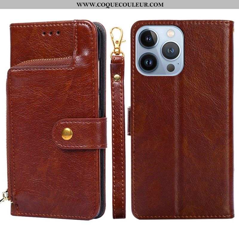 Housse iPhone 14 Pro Porte-Monnaie Zippé