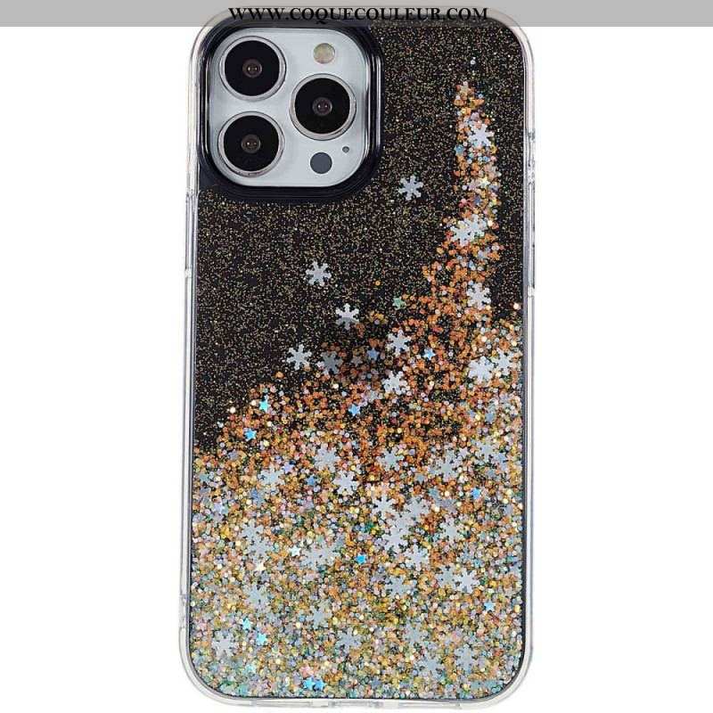 Coque iPhone 14 Pro Paillettes Flocons