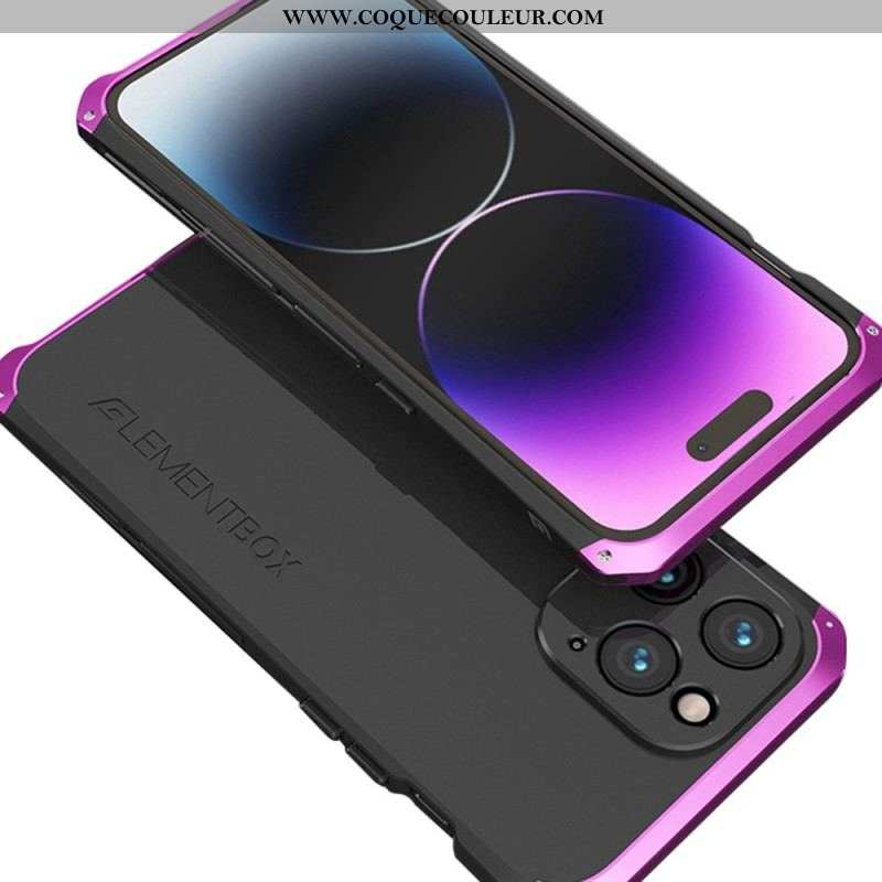 Coque iPhone 14 Pro Bicolore Cadre Métal