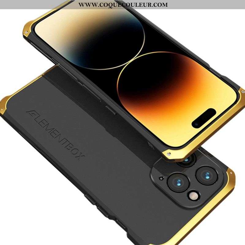 Coque iPhone 14 Pro Bicolore Cadre Métal