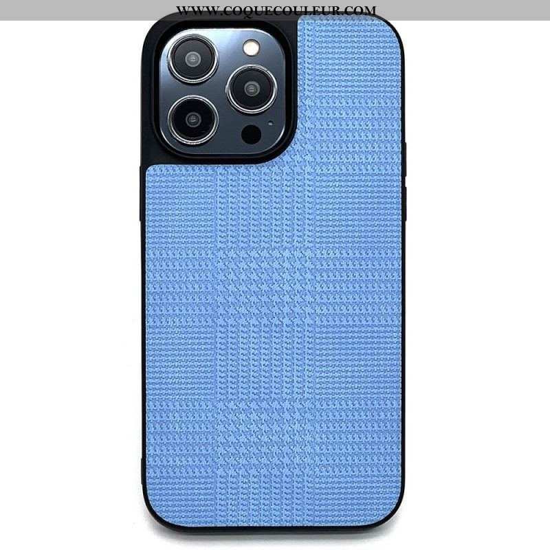 Coque iPhone 14 Pro Simili Cuir Croisé