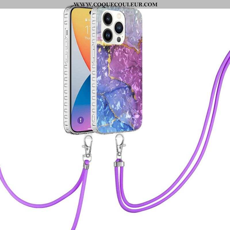 Coque iPhone 14 Pro à Cordon Stylée