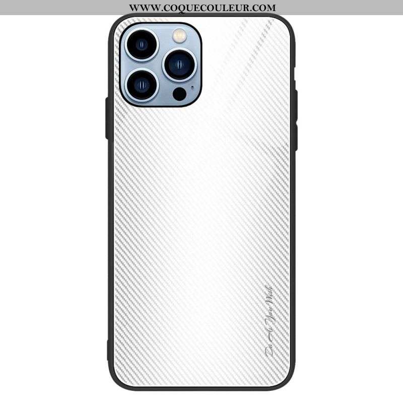 Coque iPhone 14 Pro Verre Trempé Fibre Carbone Classique