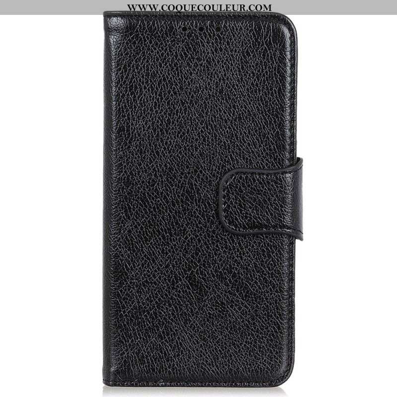 Housse iPhone 14 Pro Cuir Nappa Fendu