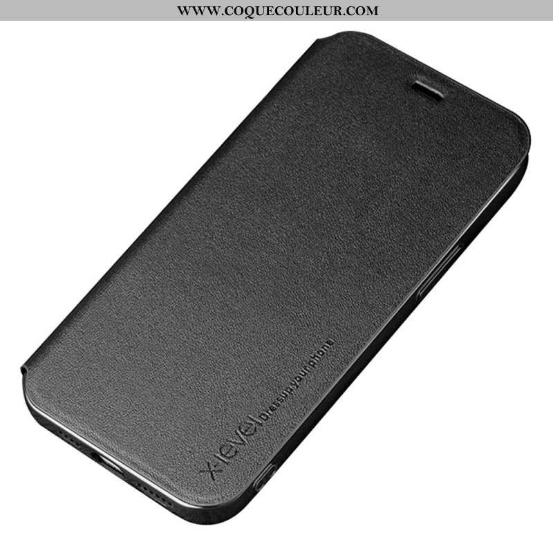 Flip Cover iPhone 14 Simili Cui X-Level