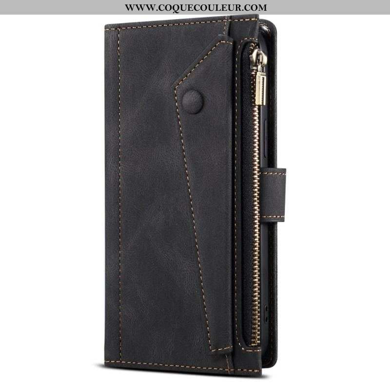 Housse iPhone 14 avec Pochette Fermeture Éclair