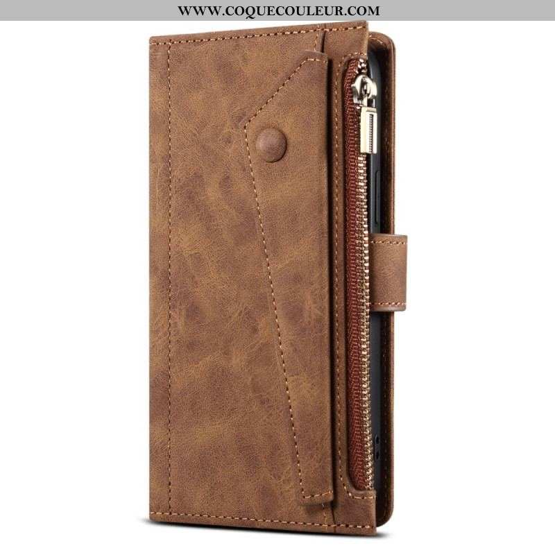 Housse iPhone 14 avec Pochette Fermeture Éclair