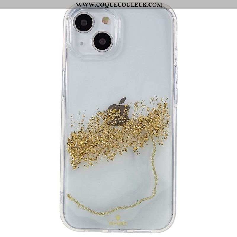 Coque iPhone 14 Paillettes Art