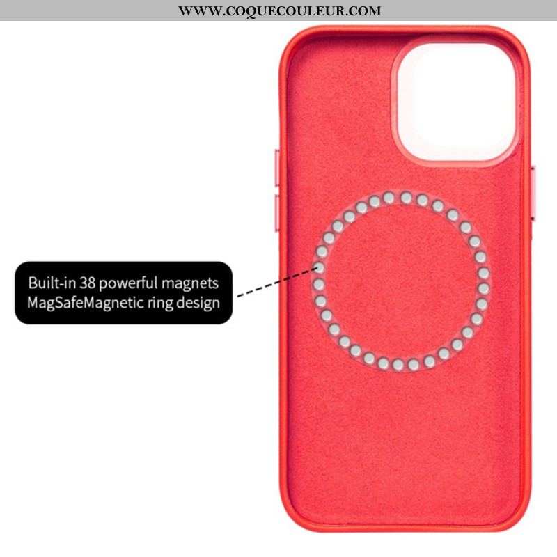 Coque iPhone 14 Style Matelassé Compatible Magsafe