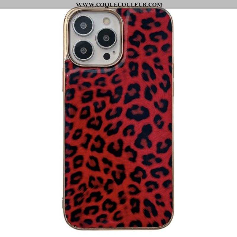 Coque iPhone 14 Effet Peau de Léopard