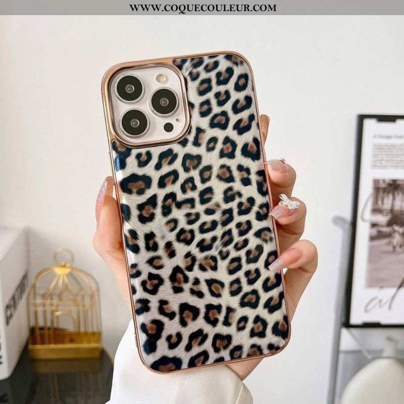 Coque iPhone 14 Effet Peau de Léopard