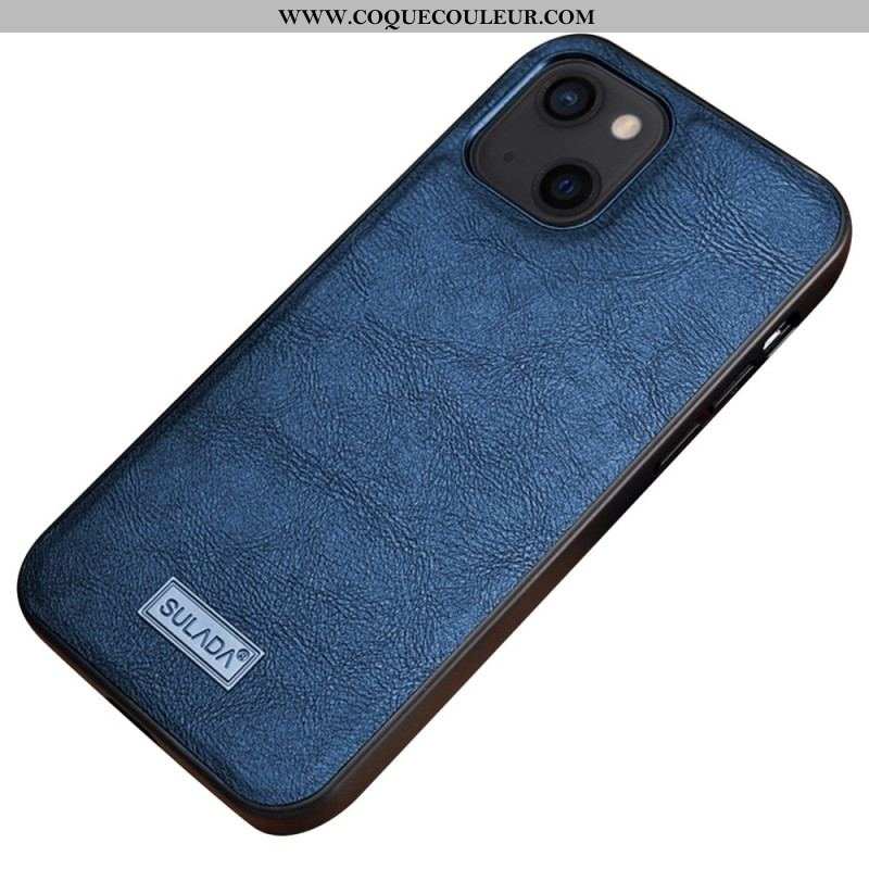 Coque iPhone 14 SULADA Effet Cuir