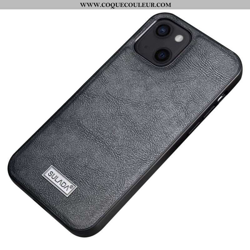 Coque iPhone 14 SULADA Effet Cuir