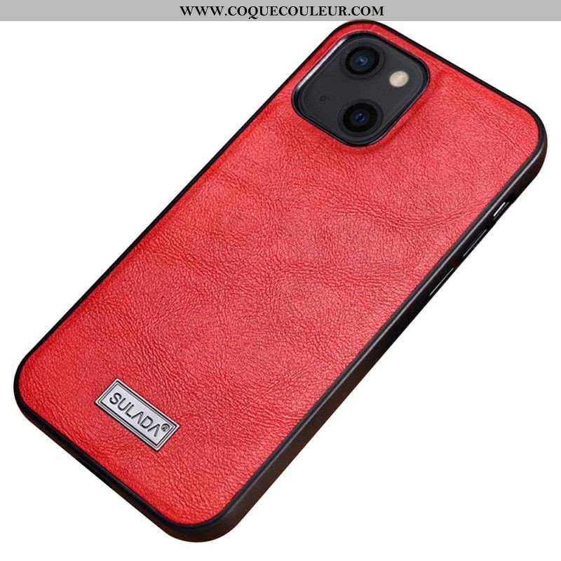 Coque iPhone 14 SULADA Effet Cuir