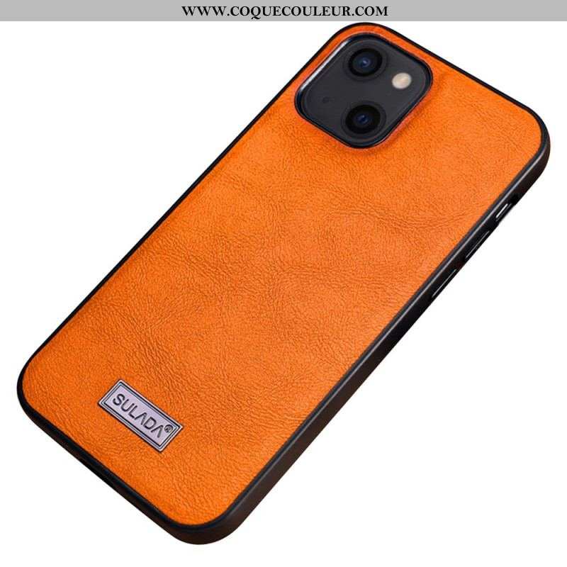 Coque iPhone 14 SULADA Effet Cuir