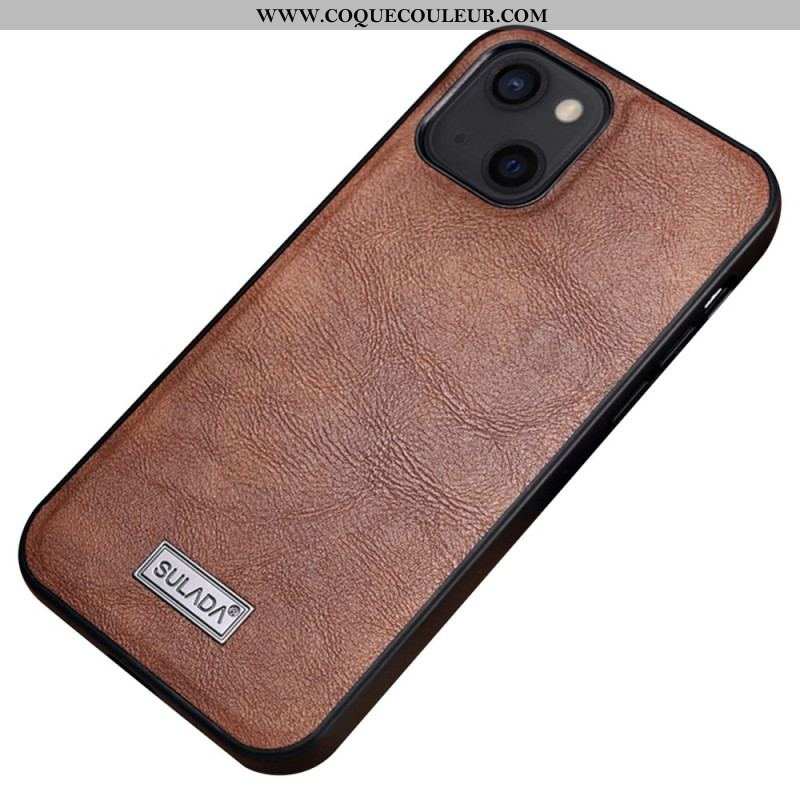 Coque iPhone 14 SULADA Effet Cuir