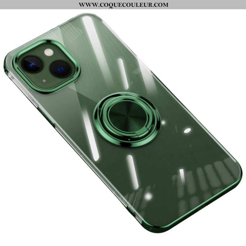 Coque iPhone 14 Transparente Anneau Rotatif