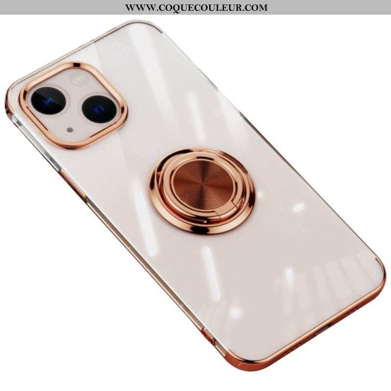 Coque iPhone 14 Transparente Anneau Rotatif