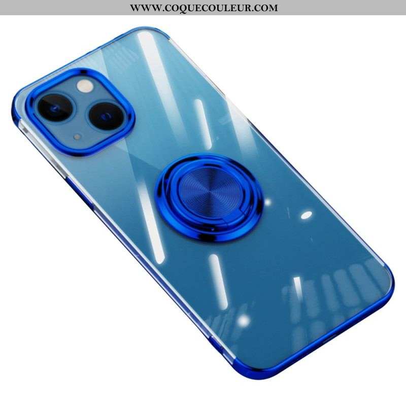 Coque iPhone 14 Transparente Anneau Rotatif