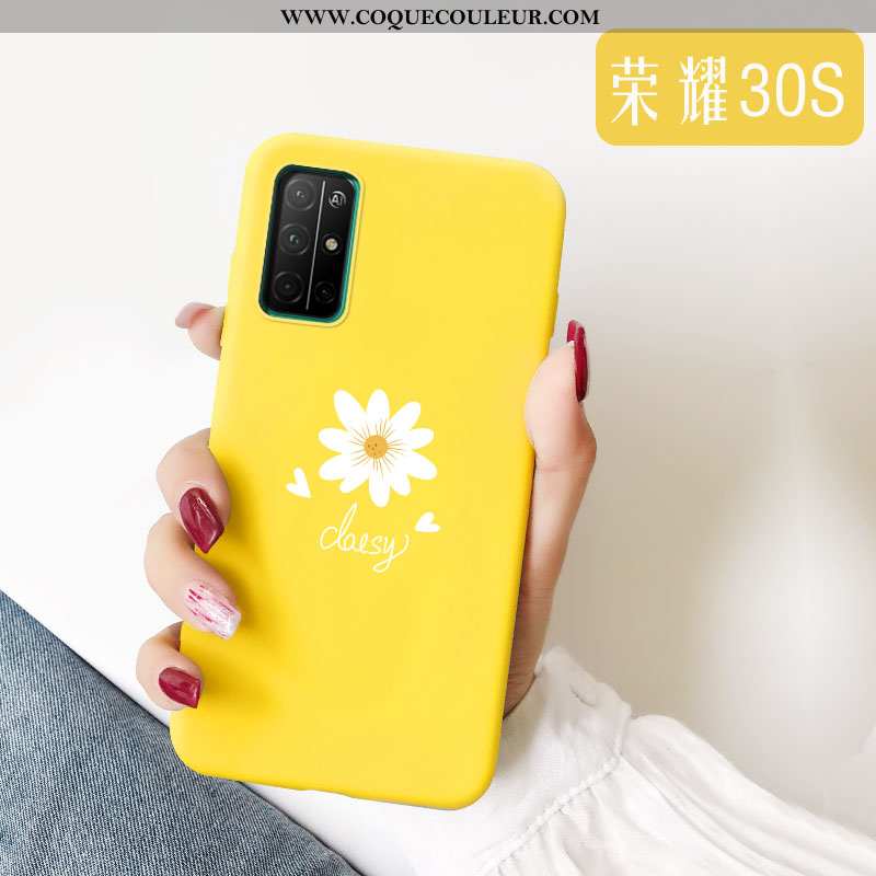 Étui Honor 30s Tendance Nouveau Créatif, Coque Honor 30s Légère Fluide Doux Verte