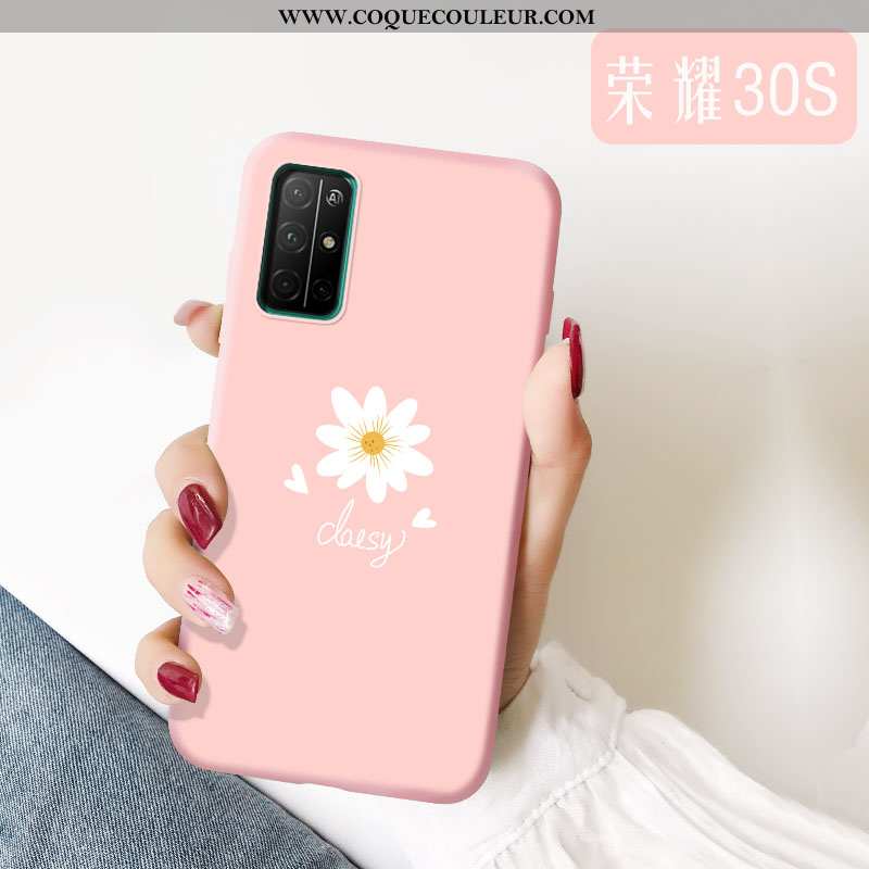 Étui Honor 30s Tendance Nouveau Créatif, Coque Honor 30s Légère Fluide Doux Verte