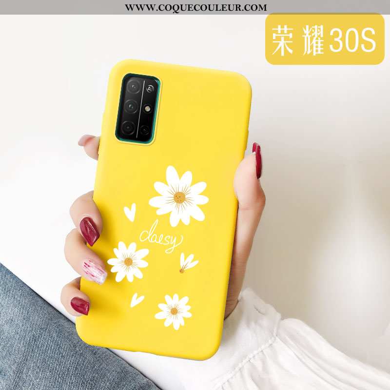 Étui Honor 30s Tendance Nouveau Créatif, Coque Honor 30s Légère Fluide Doux Verte