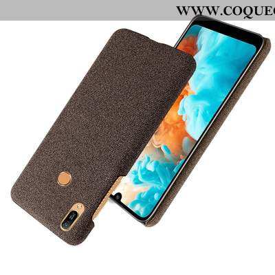 Étui Huawei Y6s Modèle Fleurie Incassable Délavé En Daim, Coque Huawei Y6s Protection Gris