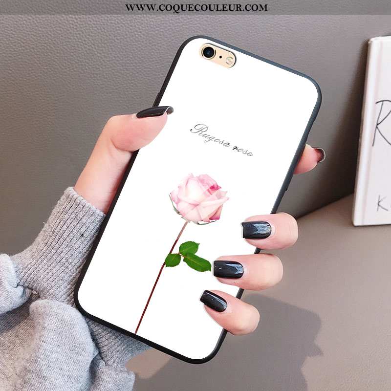 Housse iPhone 8 Fluide Doux Tempérer Blanc, Étui iPhone 8 Verre Frais Blanche