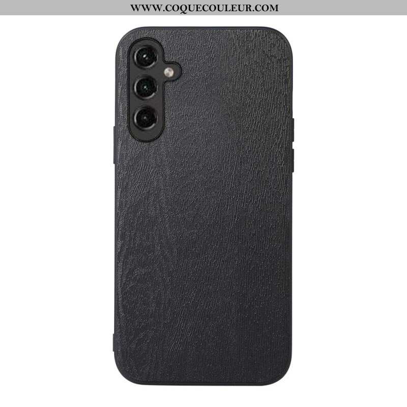 Coque Samsung Galaxy A14 5G / A14 Simili Cuir Effet Bois