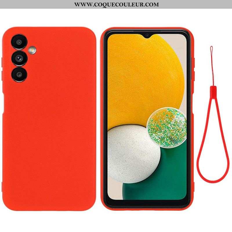 Coque Samsung Galaxy A14 5G / A14 Silicone Liquide à Lanière